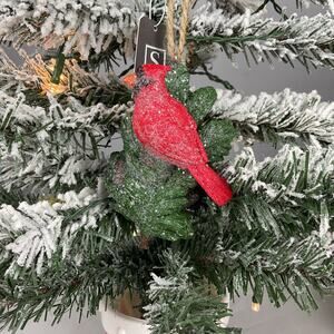 Christmas Ornament- Red Glitter Cardinal Christmas Ornament-Sullivan Gift